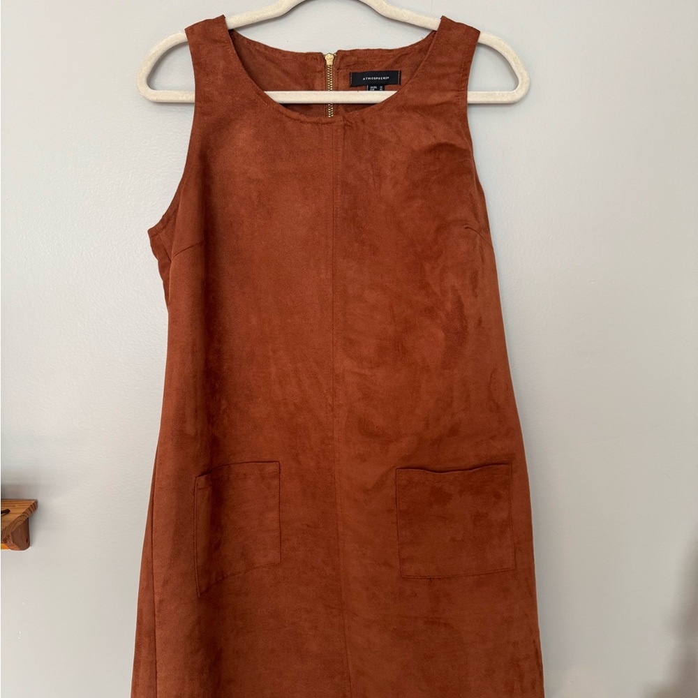 Suede Brown Sleeveless Dress